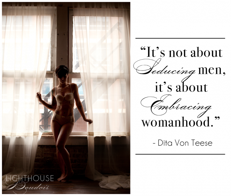 Boudoir images and inspirational quotes.